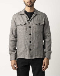 Castello d'Oro Grey 100% Linen Jacket thumbnail 4